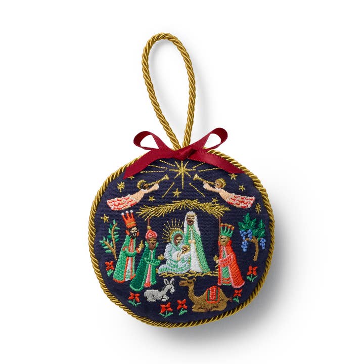 Rifle Paper Co Embroidered Ornament - Nativity