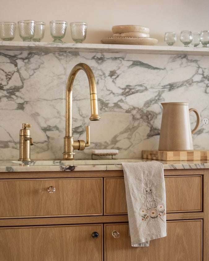 Tea Towel - Bunny and Daisies