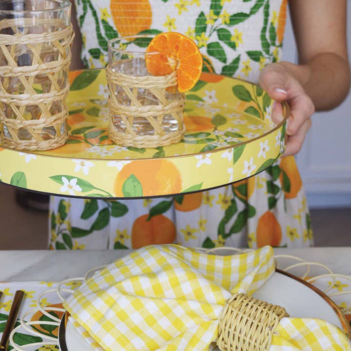 Round Tray - Orange Grove