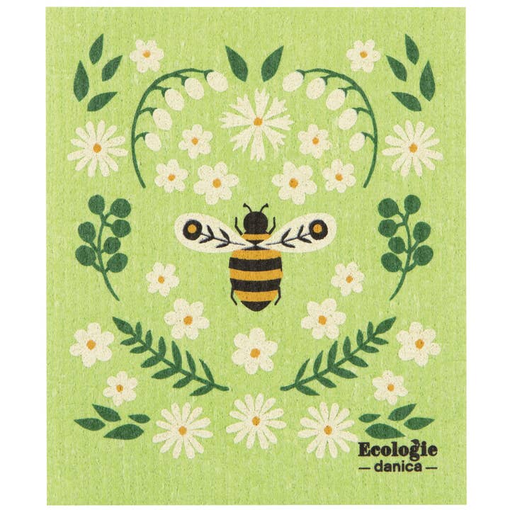 Swedish Dishcloth - Bee Garden