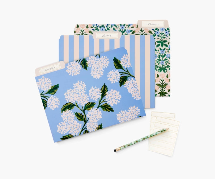 Rifle Paper Co File Folder Set - Hydrangea