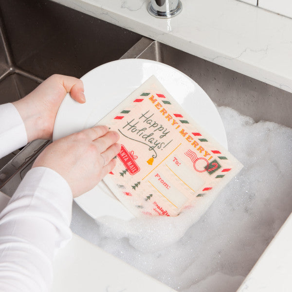 Swedish Sponge Dish Cloth  Santa's Favorite Christmas Bakery