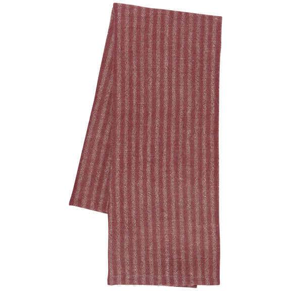 Linen Stripe Dishtowel - Wine