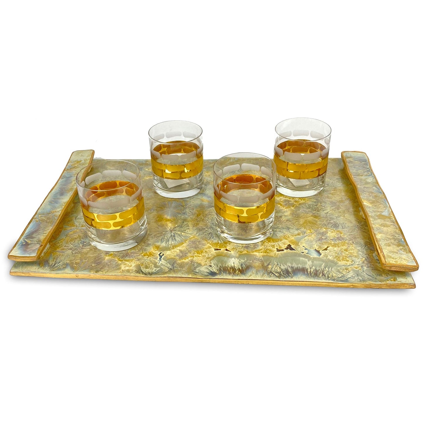 Borealis Large Handled Tray - Gold