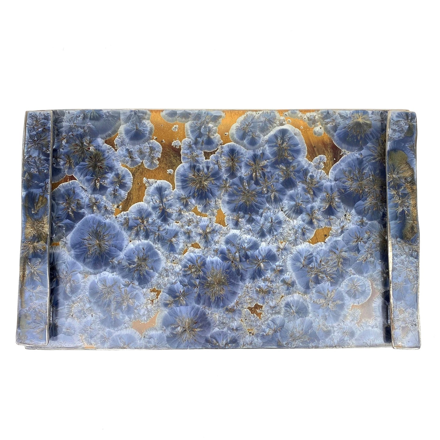 Borealis Large Handled Tray - Frost Blue