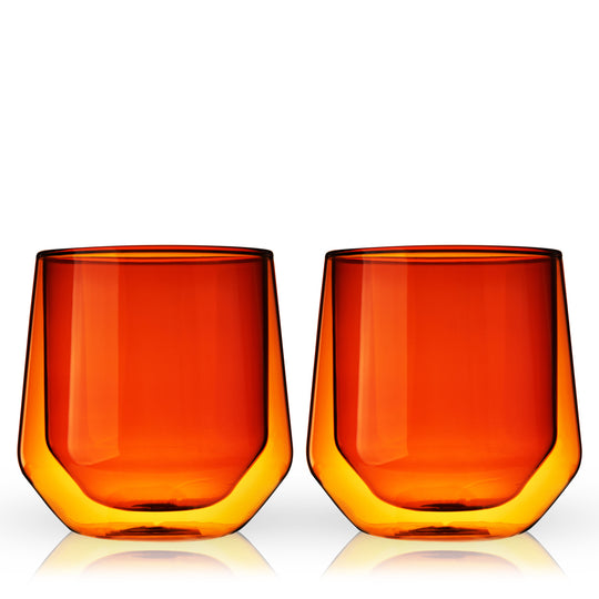 Aurora Double Walled Tumblers - Amber
