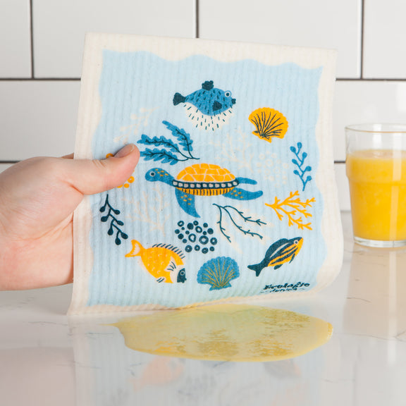 Swedish Dishcloth - Under the Sea Light