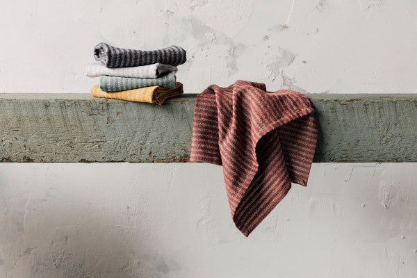 Linen Stripe Dishtowel - Midnight