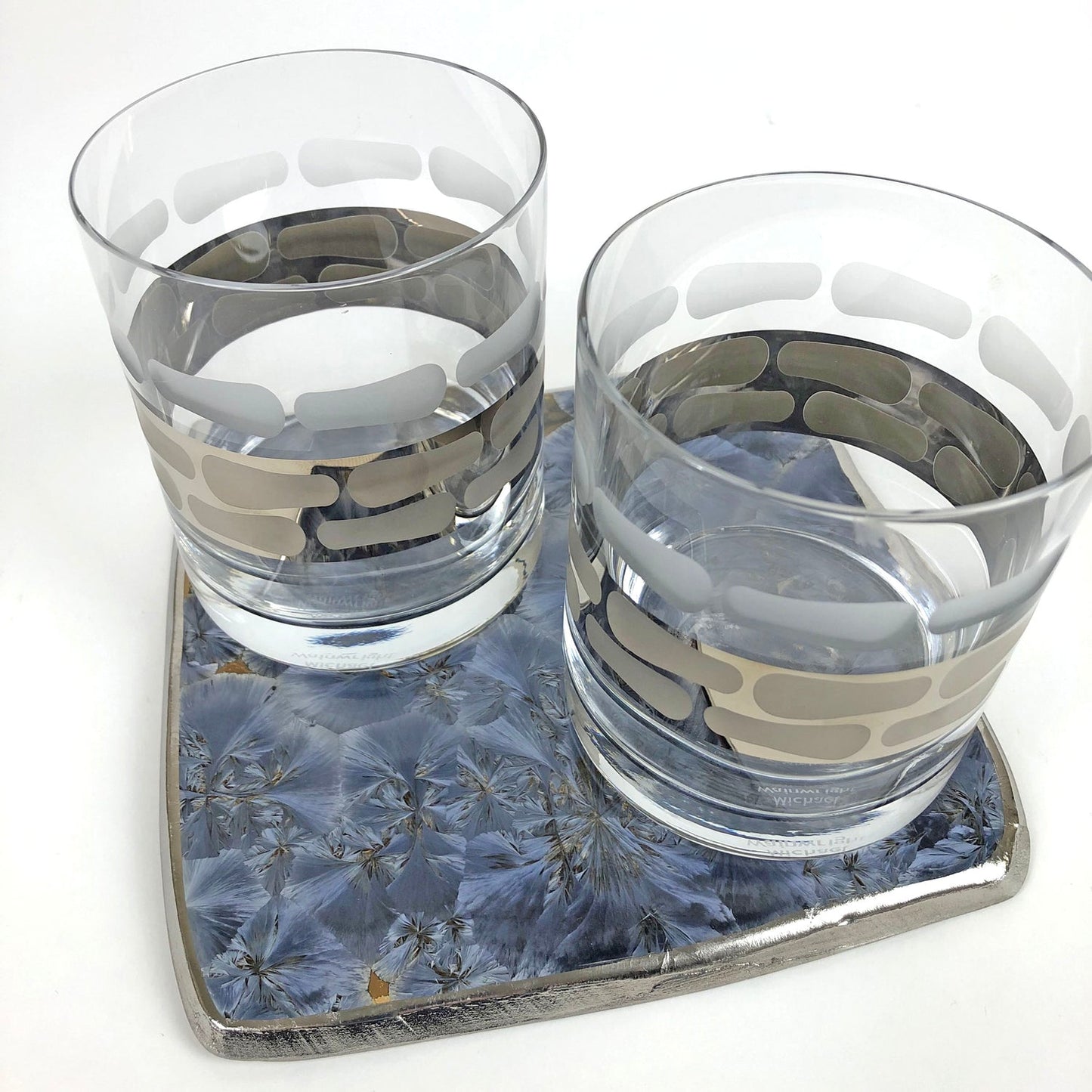 Borealis Large Coaster Set - Frost Blue