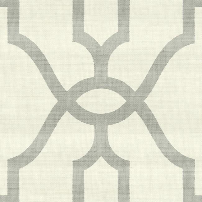 Magnolia Home Woven Trellis Wallpaper - Quarry Gray on Cream