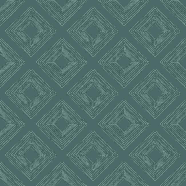 Magnolia Home Diamond Sketch Wallpaper - Teal
