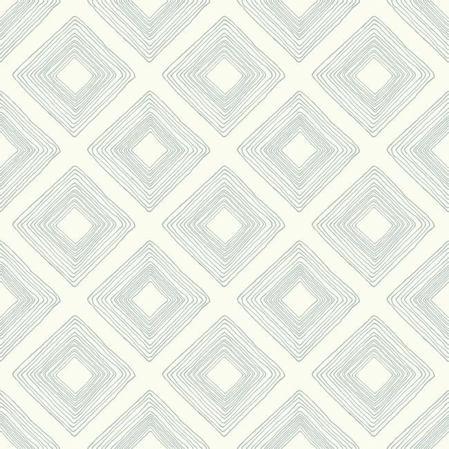 Magnolia Home Diamond Sketch Wallpaper - Eggshell Blue
