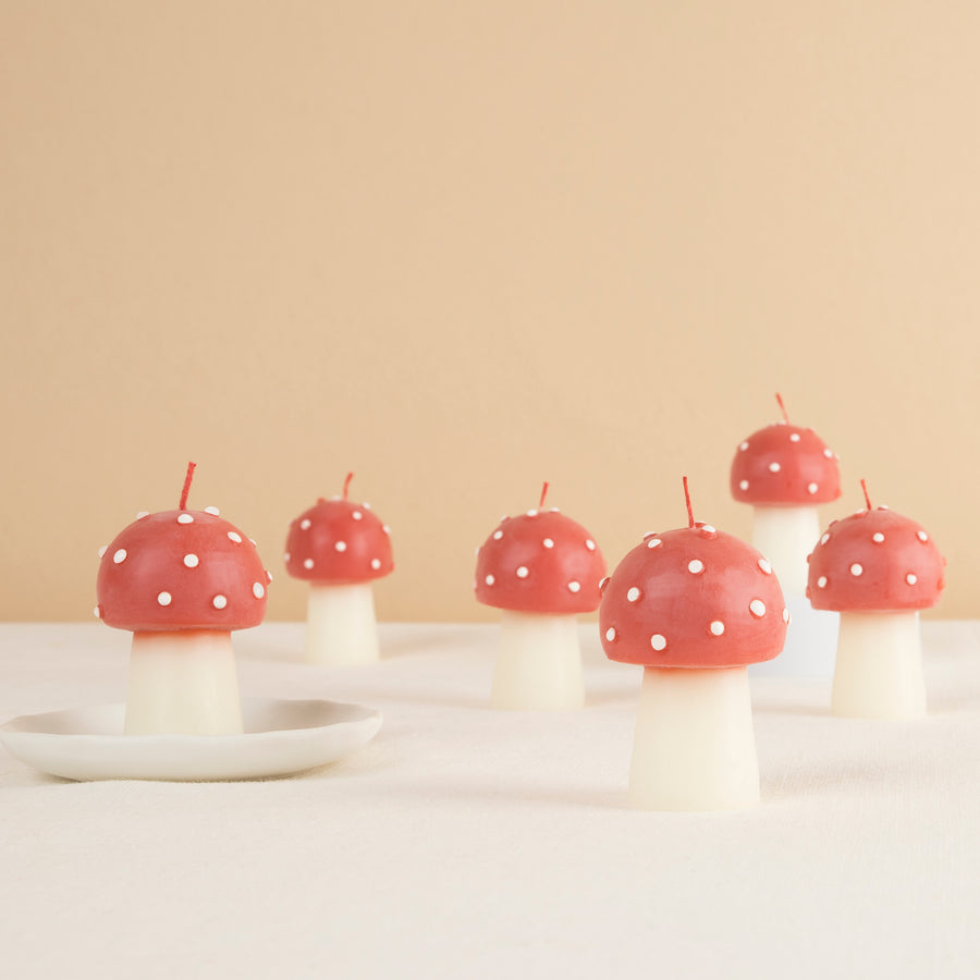 Mini Mushroom Candle Set
