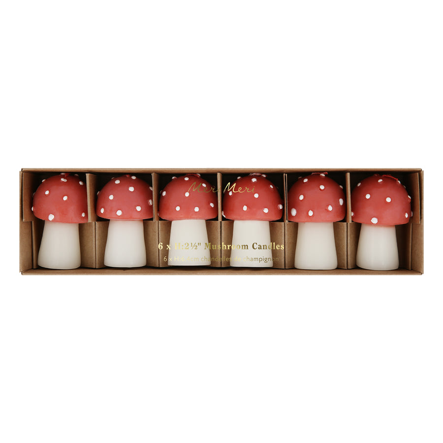 Mini Mushroom Candle Set