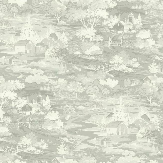 Magnolia Home Homestead Wallpaper - Light Grey