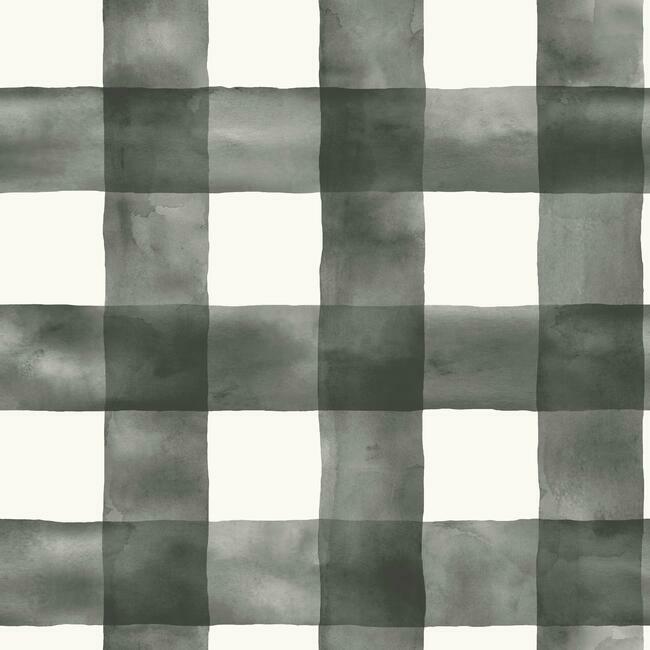Magnolia Home Watercolor Check Wallpaper - Black