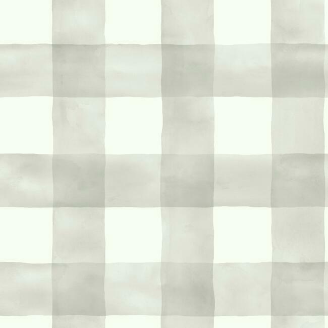 Magnolia Home Watercolor Check Wallpaper - Sunday Stroll