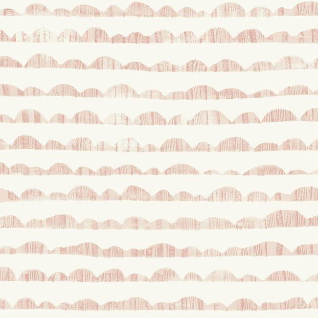 Magnolia Home Hill & Horizon Wallpaper - Coral Pink