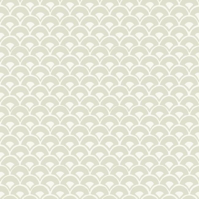 Magnolia Home Stacked Scallops Wallpaper - Beige