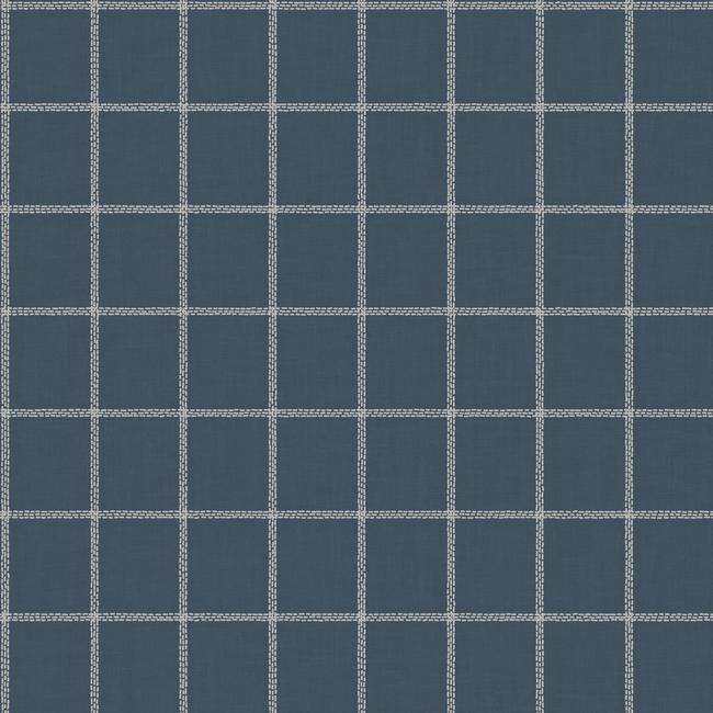 Magnolia Home Sunday Best Wallpaper - White and Navy