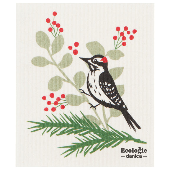 Swedish Dishcloth - Forest Woodpecker