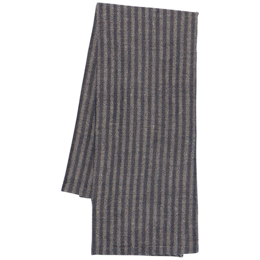 Linen Stripe Dishtowel - Midnight