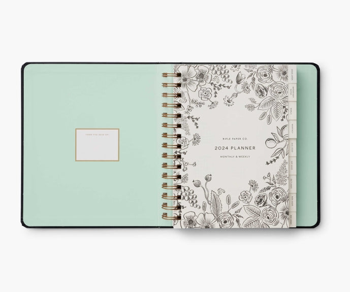 Rifle Paper Co 2024 17-Month Covered Planner - Flores