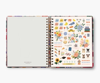 Rifle Paper Co 2024 17-Month Large Spiral Planner - Blossom