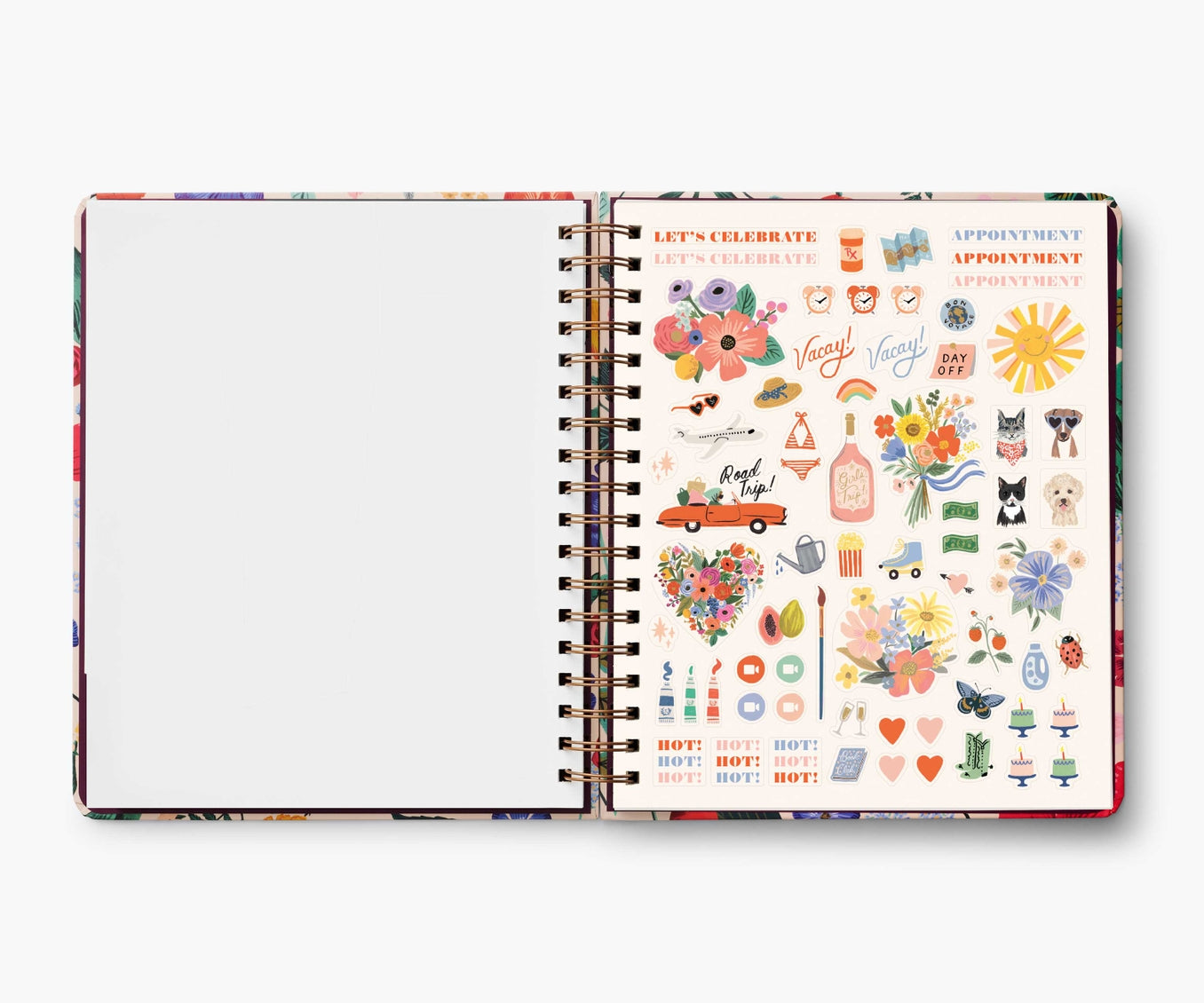 Rifle Paper Co 2024 17-Month Large Spiral Planner - Blossom