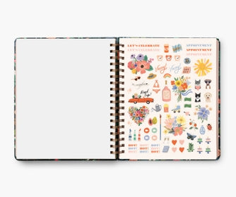 Rifle Paper Co 2024 17-Month Large Spiral Planner - Peacock