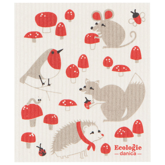 Swedish Dishcloth - Toadstool Time