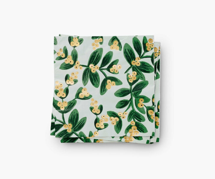 Rifle Paper Co Cocktail Napkins - Mistletoe