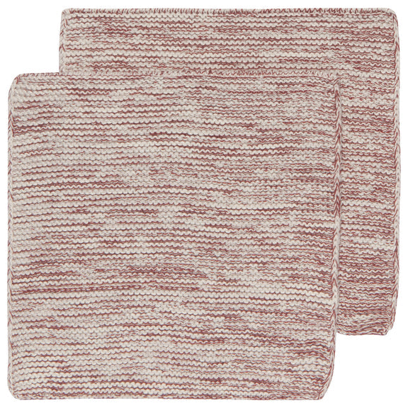 Heirloom Knit Dishcloths - Wine