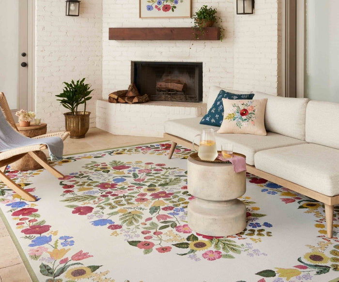 Rifle Paper Co x Loloi Perennial Rug - Blossom Cream