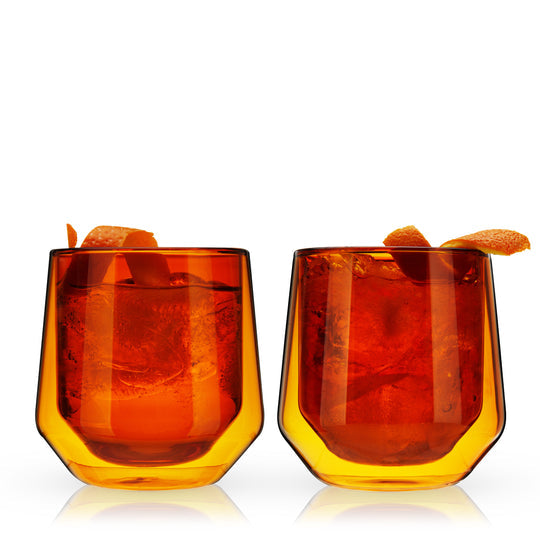 Aurora Double Walled Tumblers - Amber