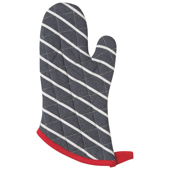 Pot Holder Oven Mitt Set - Butcher Stripe