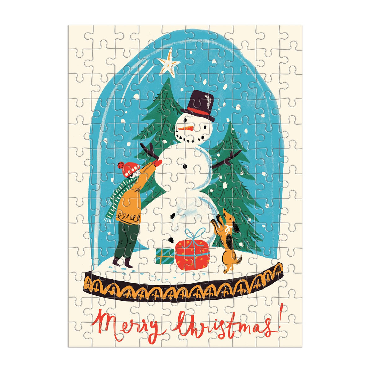 Snow Globe Puzzle Ornament