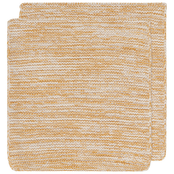 Heirloom Knit Dishcloths - Ochre