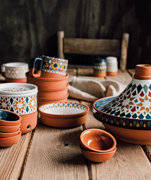 Terracotta Garlic Keeper - Kaleidoscope