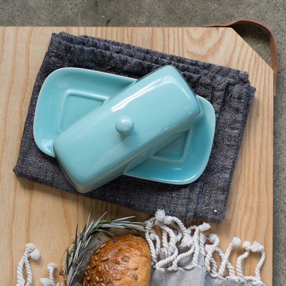 Rectangle Butter Dish - Eggshell