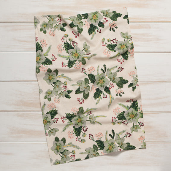 Winterblossom Tea Towel
