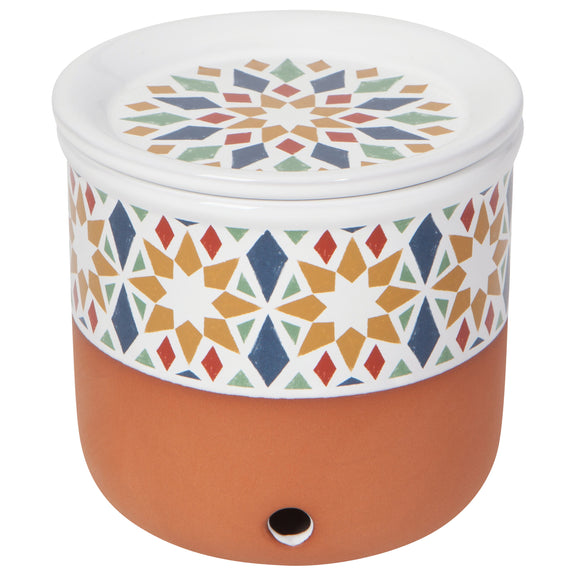 Terracotta Garlic Keeper - Kaleidoscope