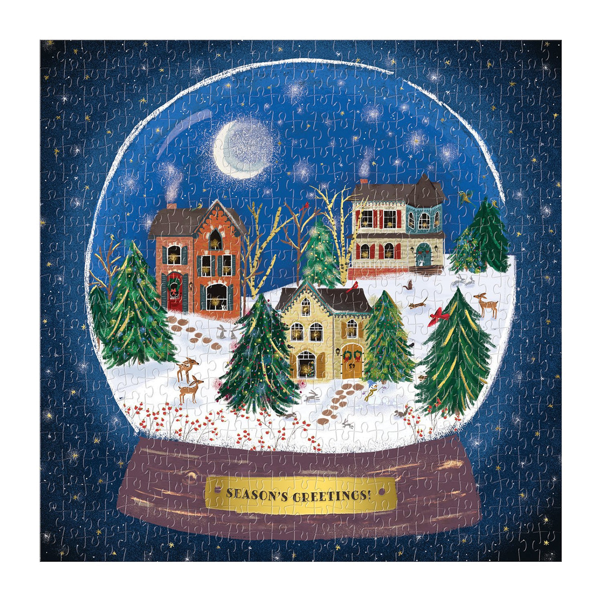 Winter Snow Globe Foil Jigsaw Puzzle