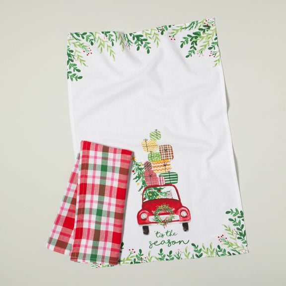 Winter Wheels Tea Towel Set