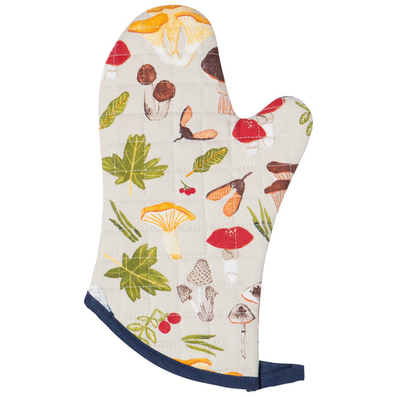 Pot Holder Oven Mitt Set - Field Mushrooms