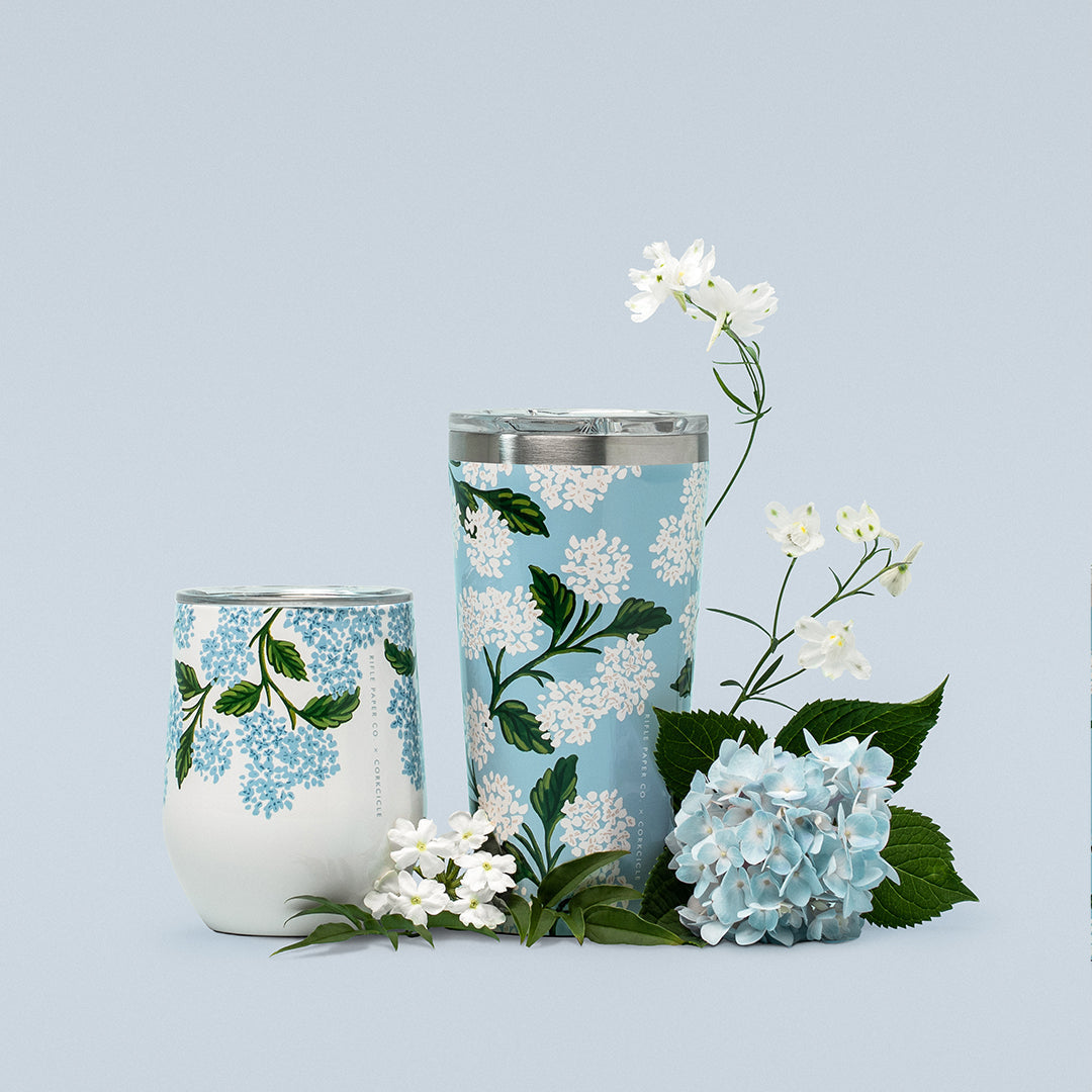Rifle Paper Co x Corkcicle 16oz Tumbler - Hydrangea