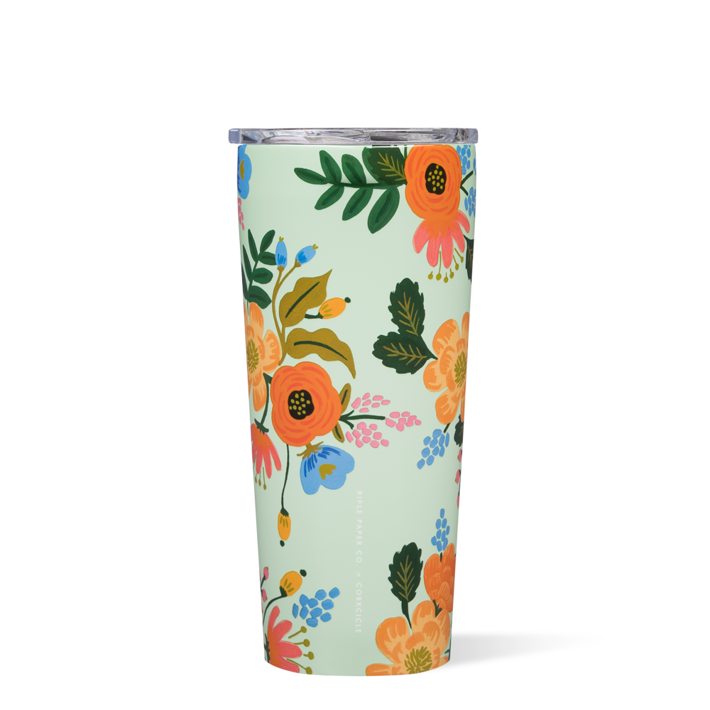Rifle Paper Co x Corkcicle 24oz Tumbler - Mint Lively Floral