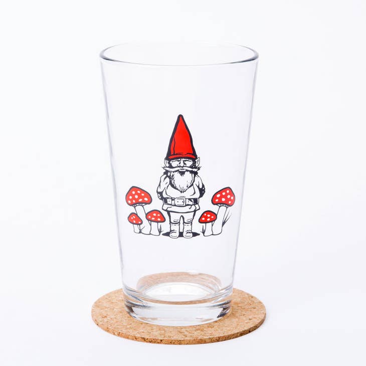 Gnome Pint Glass