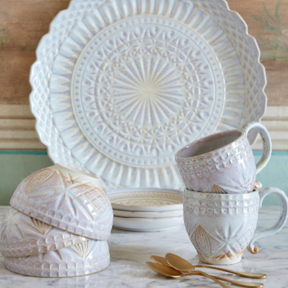 Cristal Round Platter - Nacar