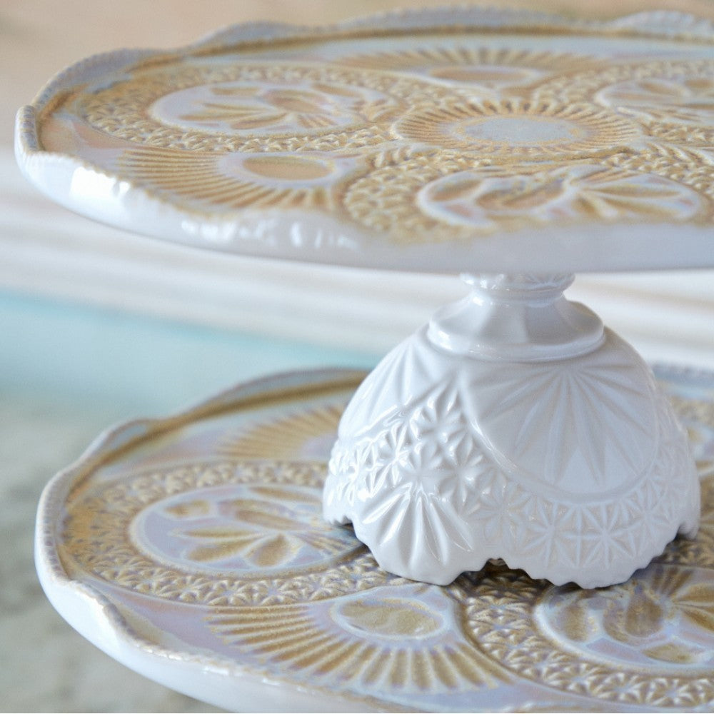 Cristal Cake Pedestal - Nacar